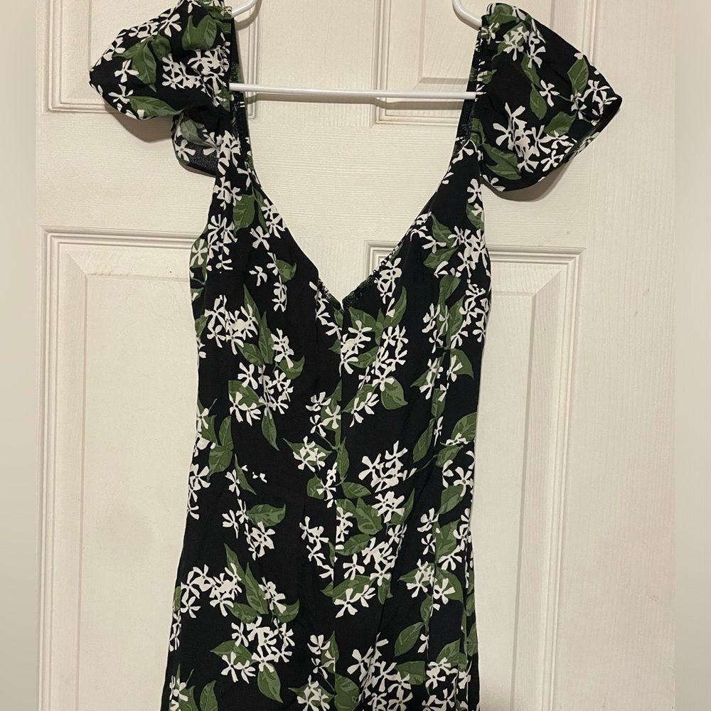 Reformation Baxley printed viscose crepe midi dress